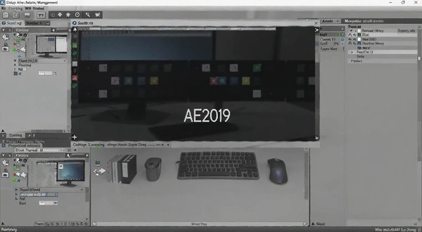 AE2019 启动界面与工程管理截图