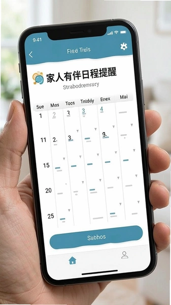 家人有伴日程提醒设置界面