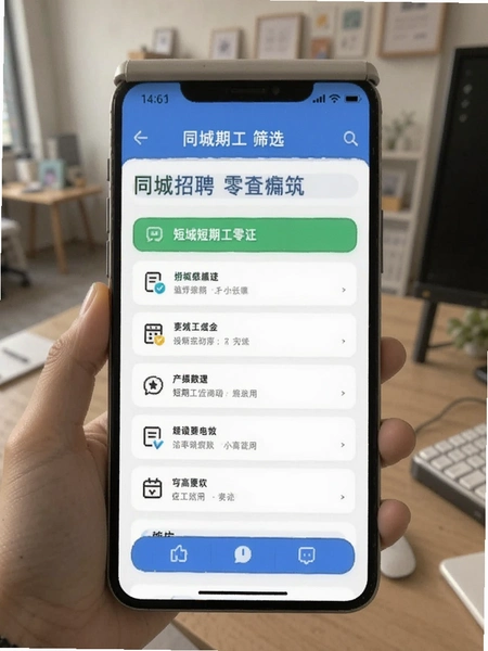 同城招聘零工 短期工筛选页面