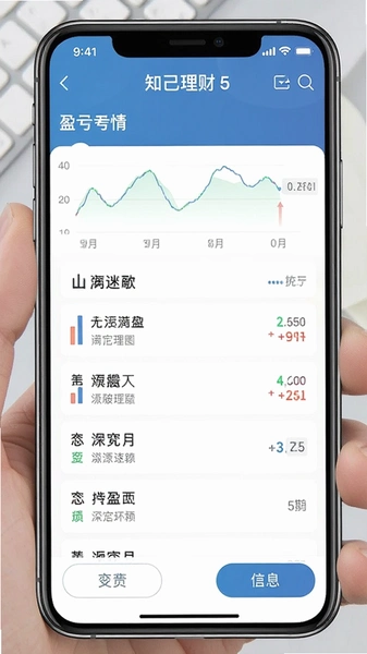 知己理财持仓盈亏详情页面