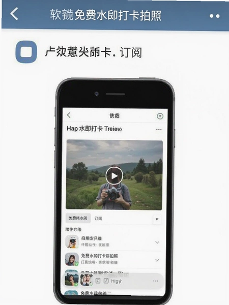 免费水印打卡拍照 订阅页面截图 软件名称+预览图