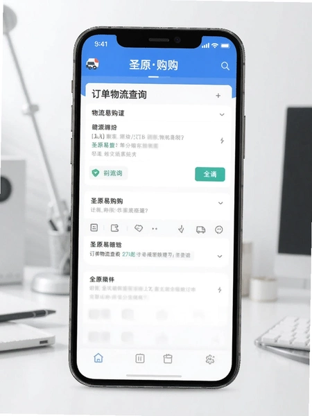 圣原易购订单物流查询界面预览图