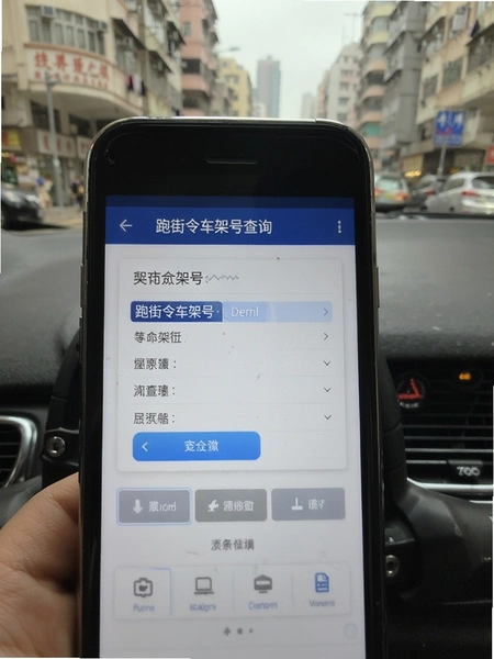 跑街令车架号查询界面