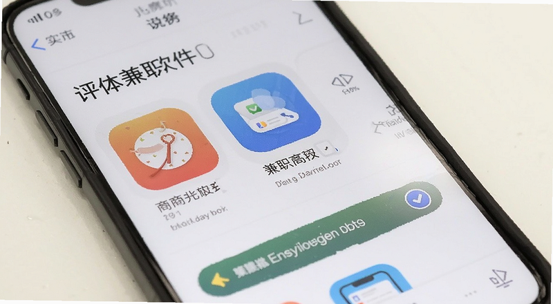 手机应用商店兼职软件评价页面