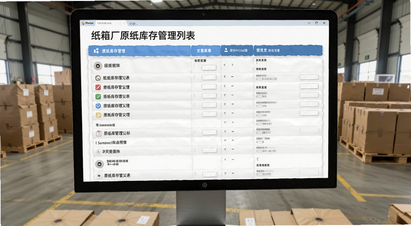 纸箱厂原纸库存管理列表预览图