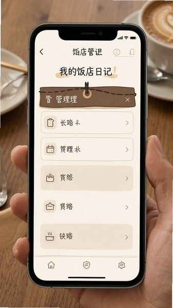 我的饭店日记店铺管理菜单界面