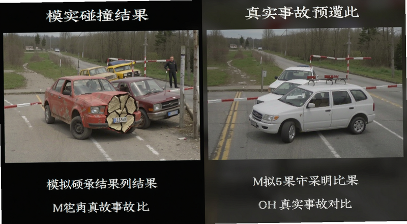 模拟碰撞结果与真实事故对比预览图