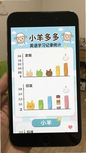小羊多多英语学习记录统计页面