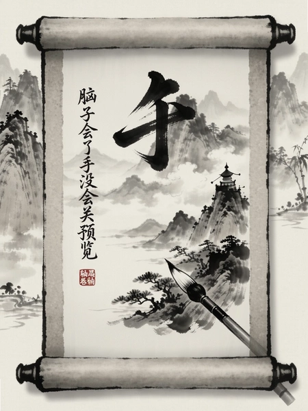 脑子会了手没会水墨卷轴关卡预览图