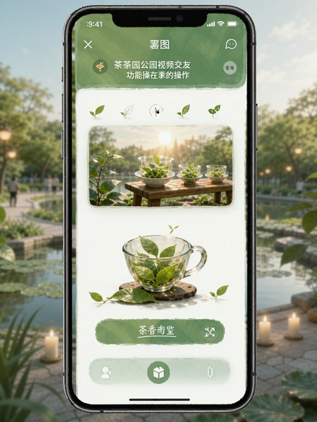 茶香公园视频交友功能操作界面示意图