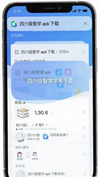 四六级智学apk下载完成通知栏界面