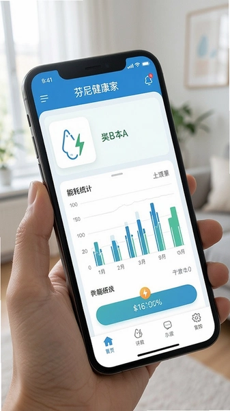 芬尼健康家app能耗统计页面