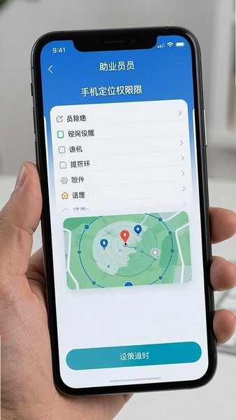 助业员工手机定位权限设置界面图