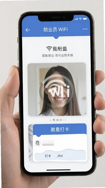助业员工WiFi打卡连接界面图