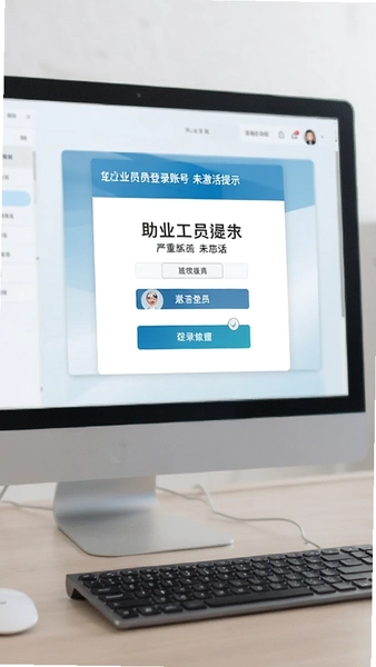 助业员工登录账号未激活提示界面图