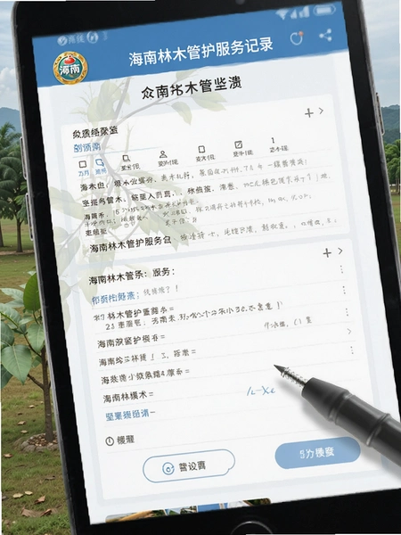 海南林木管护服务记录页面