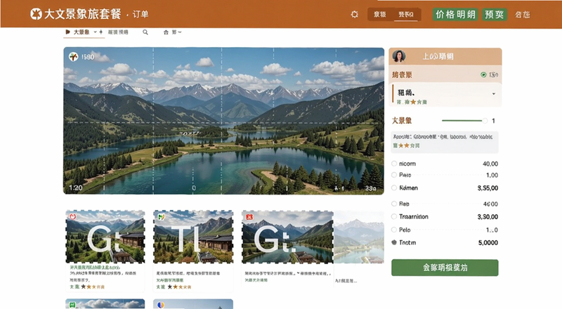 大景象文旅套餐订单页面价格明细预览图