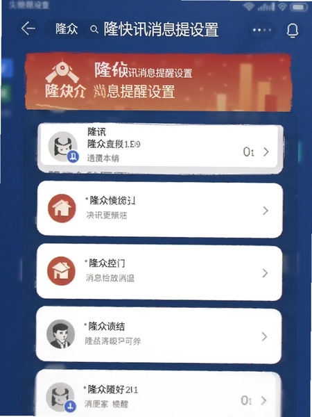 隆众快讯消息提醒设置界面预览图