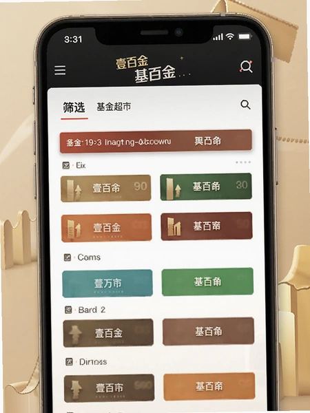壹佰金 基金超市 筛选 界面