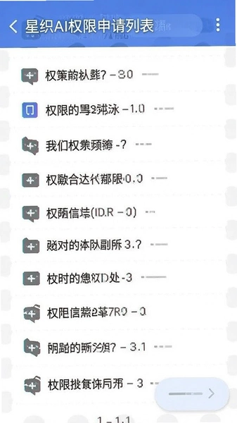 星织AI权限申请列表截图