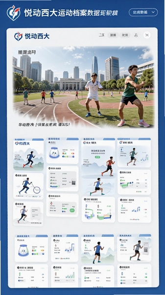 悦动西大运动档案数据页面