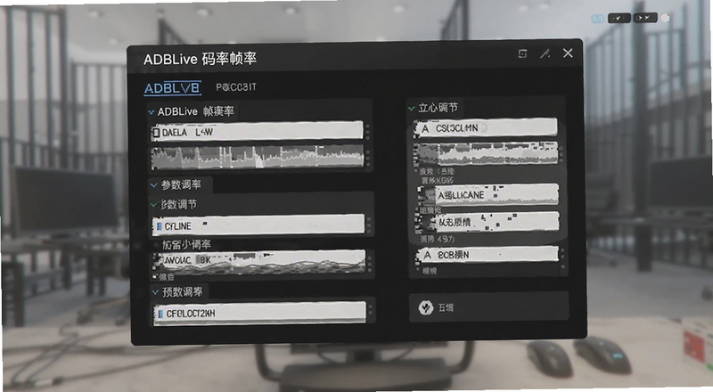 ADBLive码率帧率参数调节面板预览图