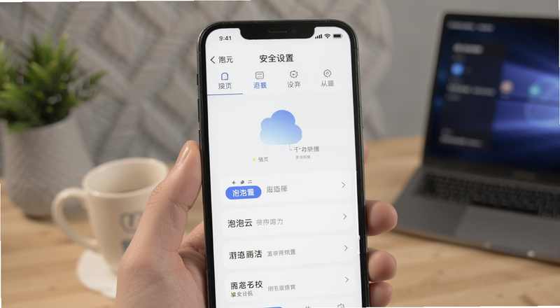 泡泡云手机安全设置页面预览图