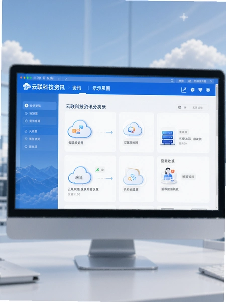云联科技资讯分类界面示意图