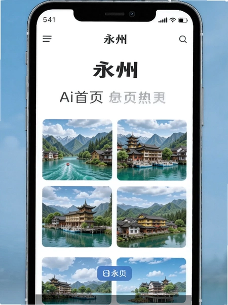 Ai永州 首页功能界面