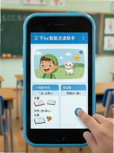 英语三下智能点读助手内存占用与设置界面预览图