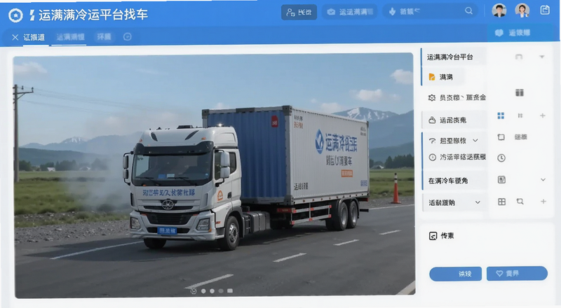 运满满冷运平台找车界面图