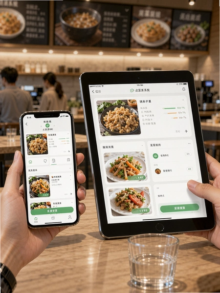 店内点菜系统手机平板多终端使用界面预览图
