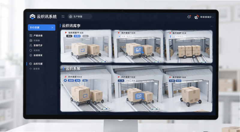 云织讯系统库存与生产数据同步界面图