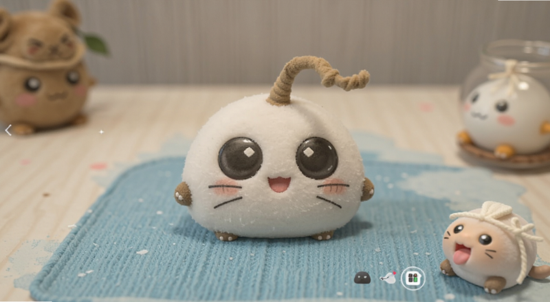 Mochi智能桌宠桌面待机画面