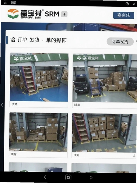 嘉宝莉SRM 订单发货操作界面