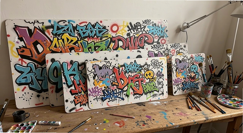 不同尺寸涂鸦画板桌面摆放实拍