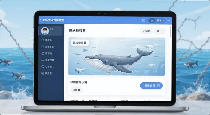 鲸记账权限设置界面预览图