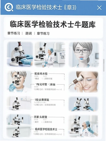 临床医学检验技术士牛题库 章节练习界面