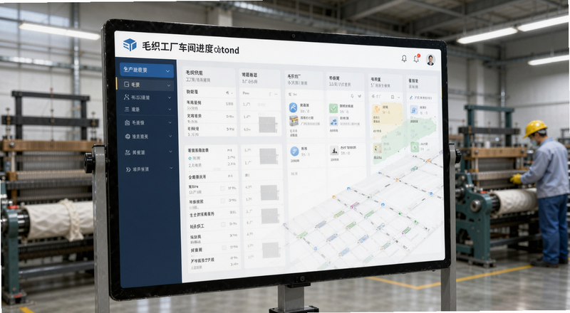 毛织厂车间生产进度看板界面预览图