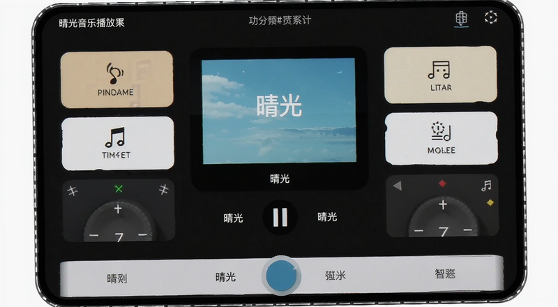 晴光音乐播放器主界面功能布局预览图