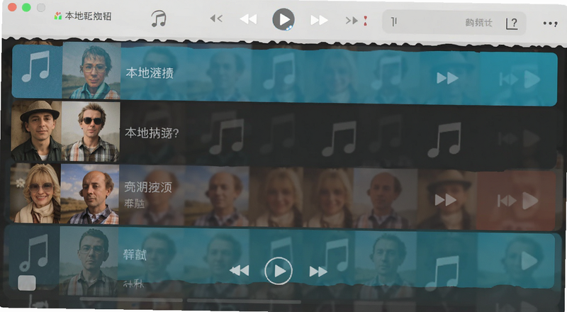 本地音乐播放器歌曲列表界面预览图