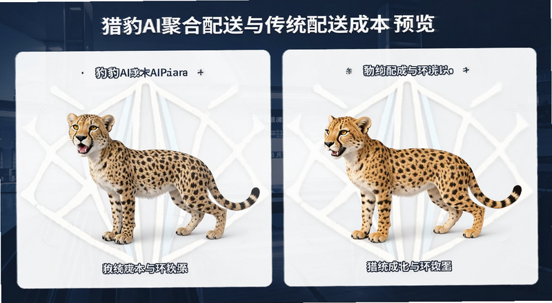 猎豹AI聚合配送与传统配送成本对比预览图