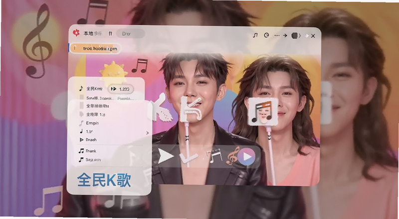 全民K歌作品导出本地菜单预览图