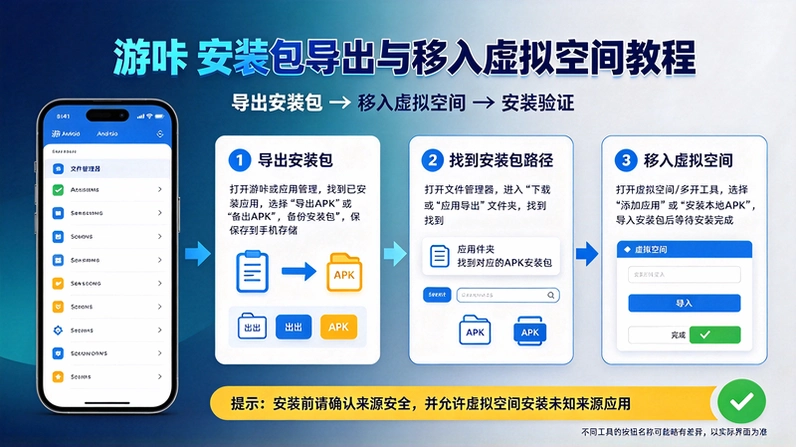 游咔怎么把安装包导出 游咔怎么把安装包移进虚拟空间截图 游咔怎么把安装包导出 游咔怎么把安装包移进虚拟空间截图