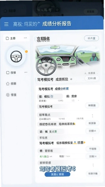 驾考模拟考成绩分析报告界面