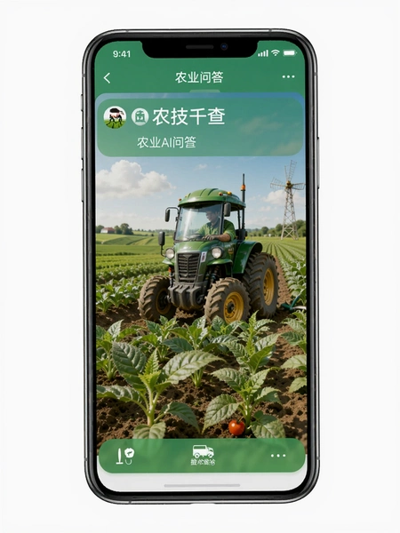 农技千查农业AI问答手机界面预览图