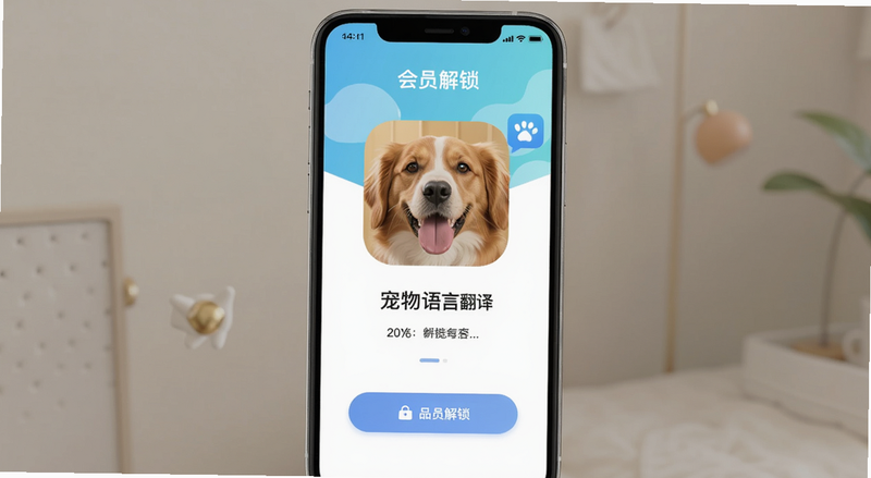 宠物语言翻译App会员解锁页面预览图