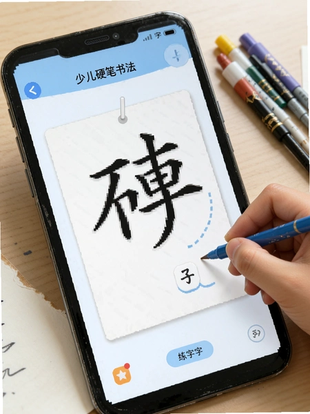 少儿硬笔书法练字 汉字卡界面