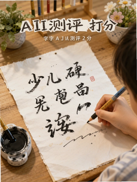 少儿硬笔书法练字 AI测评打分