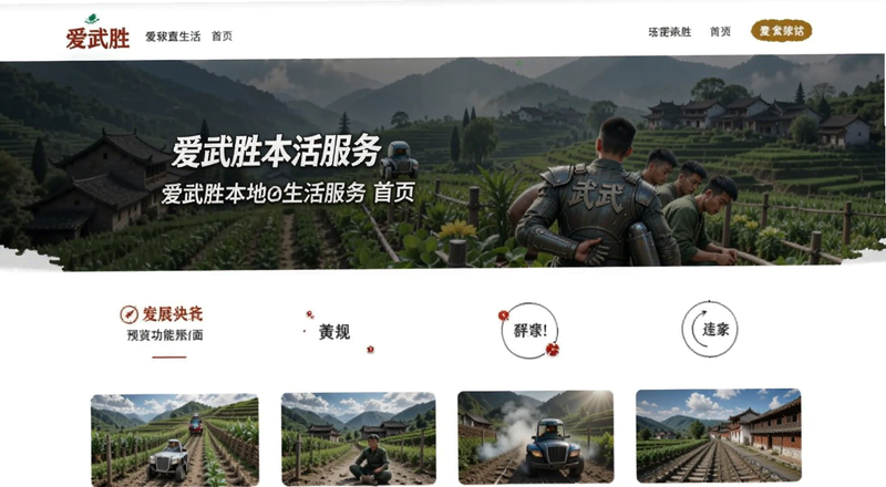 爱武胜本地生活服务首页功能界面预览图
